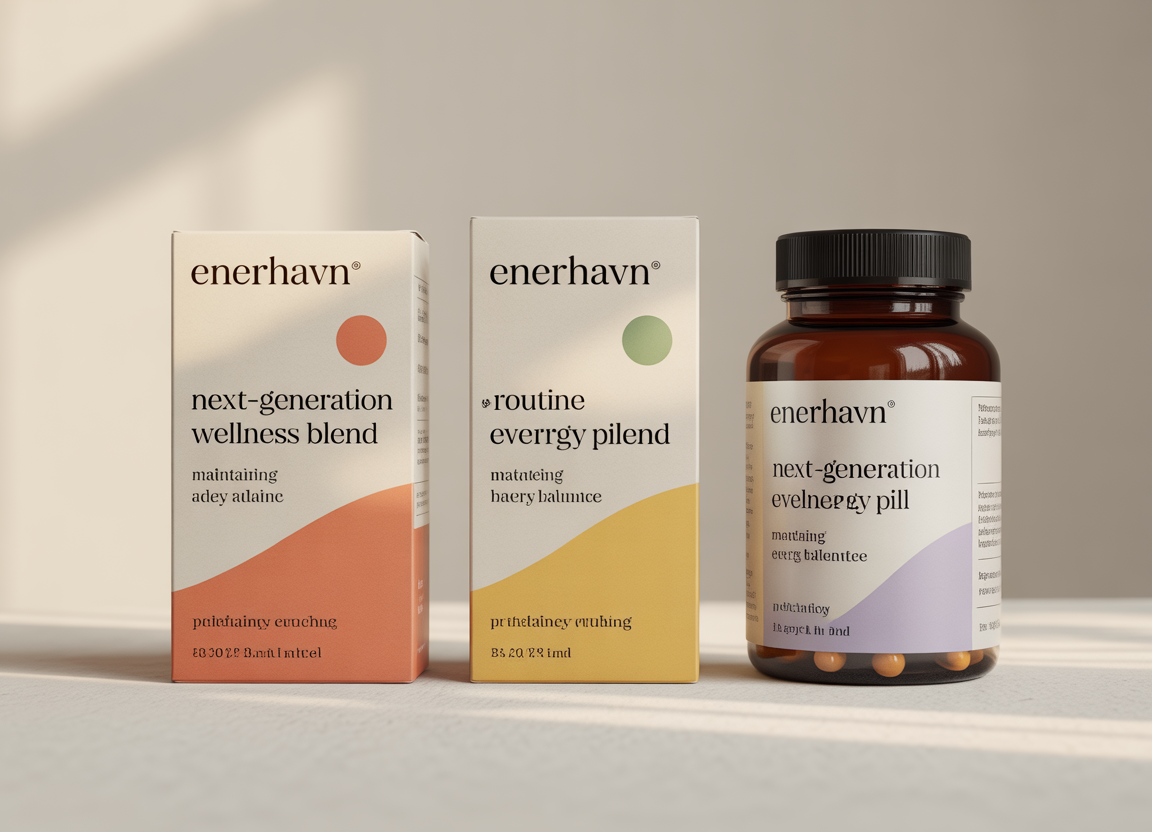 Enerhavn wellness blend bottle detail view